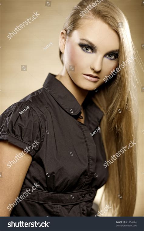 Portrait Beautiful Blonde Girl Long Hair Stock Photo Edit Now