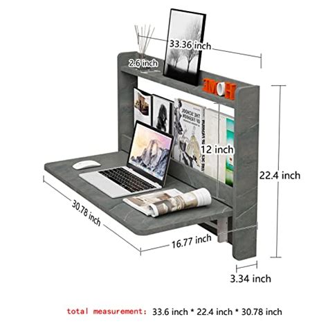 Pmnianhua Wall Mounted Floating Computer Wall Desk With Storage Shelves