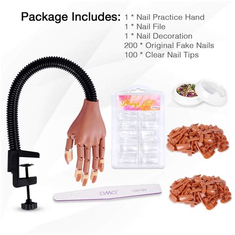 Nail Practice Hand For Acrylic Nails Homove Flexible Movable