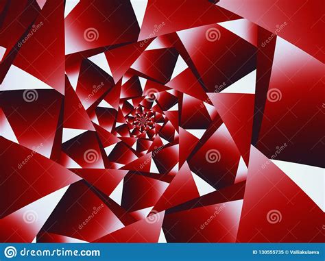 Abstract Fractal Kaleidoscope Of Triangles Stock Illustration