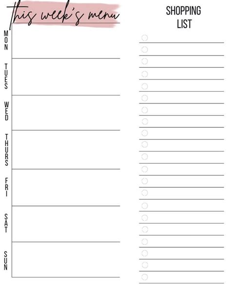 Grocery List Shopping List Weekly Meal Planner In 2024 Meal Prep