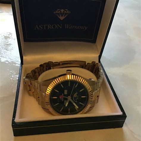 seiko astron gold plated moon phase mens  watchcharts marketplace