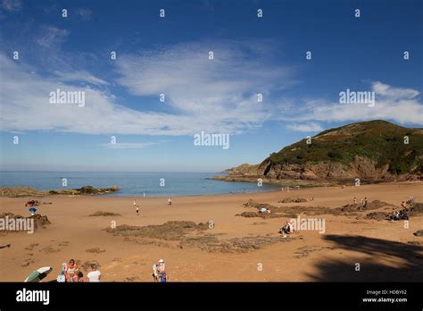 Greve De Lecq Beach Jersey Channel Islands Stock Photo Alamy