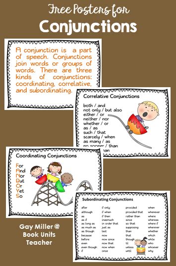 Coordinating Conjunctions List