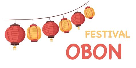 Japan Obon festival. Lantern Obon japan festival with white background ...