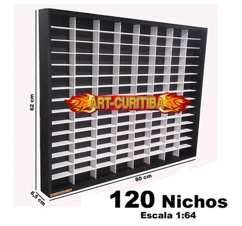 Estante Expositor Nichos Cole O Miniaturas Hot Preta Branco Art Curitiba