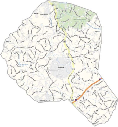 Banks County Map, Georgia - US County Maps