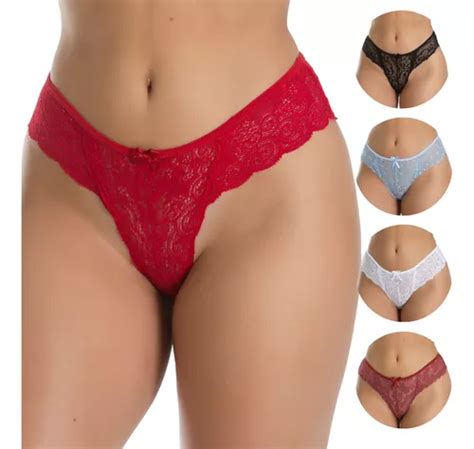 Kit Calcinhas Fio Duplo Sexy Lingerie Microfibra C renda Frete grátis