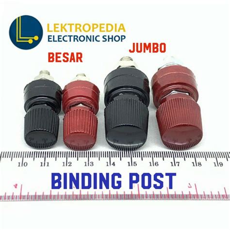 Jual Binding Post Set JUMBO Merah Hitam Terminal Speaker Banana Socket