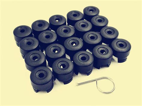 20x Black Wheel Lug Bolt Caps Cover For Volkswagen VW Touareg 04-17 ...