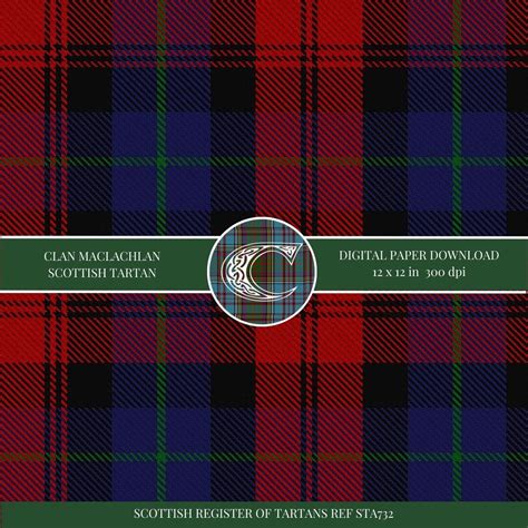 Clan Maclachlan 732 Printable Seamless Scottish Wool Tartan Textures