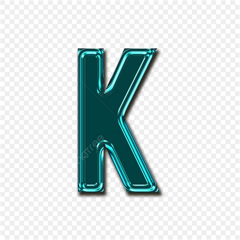 Letter K Clipart Transparent Background Letter K Neon Glass Effect