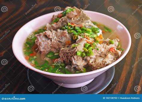 Delicious Thai Spicy Soup With Pork Ribs Stock Photo Image Of Spice