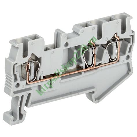 Клеммник самозажимной КПИ 3в-2,5 3 вывода 31А серый IEK - купить YZN11 ...