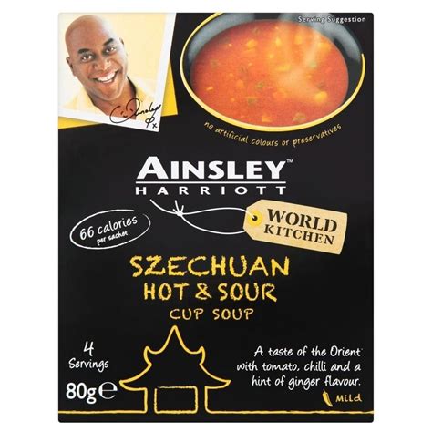 Amazon Ainsley Harriott Cup Soup Szechuan Hot Sour 4 Per Pack 80g Grocery