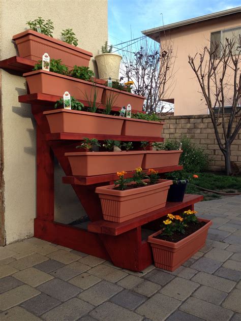 Vertical Container Garden Herbs