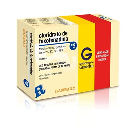 Cloridrato De Fexofenadina Ranbaxy Mg Caixa Comprimidos