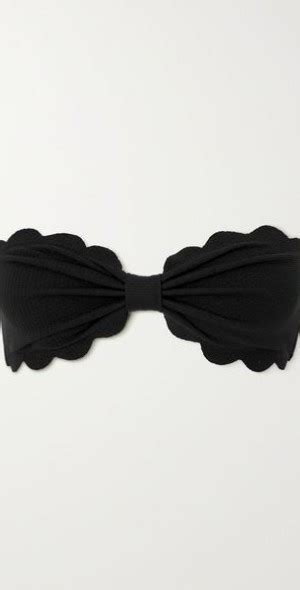 Marysia Net Sustain Antibes Scalloped Stretch Recycled Seersucker Bikini Top