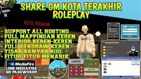 SHARE GAMEMODE GTA SAMP FULL FITUR SUPPORT ALL HOSTING NO PASWORD