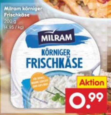 Milram Körniger Frischkäse Angebot bei Netto Marken Discount