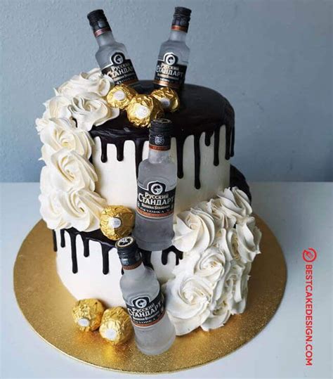 50 Vodka Cake Design Cake Idea March 2020 Booze Cake Birthday