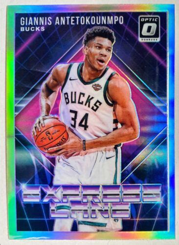 2018 Panini Donruss Optic Giannis Antetokounmpo Express Lane Holo