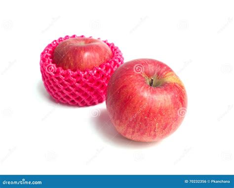 Red Apples Wrapped By Foam Stock Photo Image Of Natural 70232356