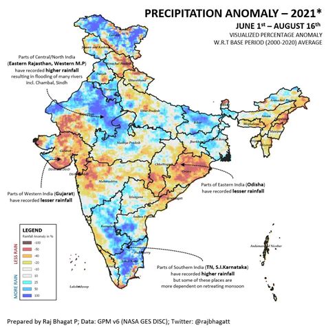 Maps show rainfall anomaly this year’s monsoon... - Maps on the Web