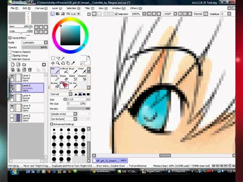 Basic Paint Tool Sai Tutorial Pt Youtube