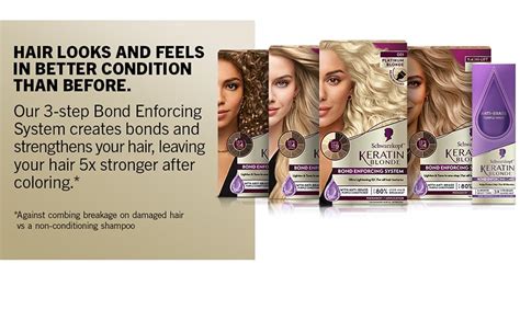 Amazon Schwarzkopf Keratin Blonde Hair Dye Platinum Blonde 001 Ultra Lightening Kit 1