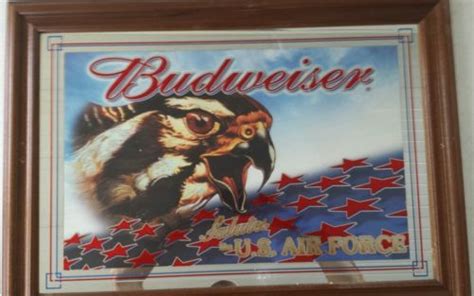 Budweiser Us Air Force Picture Mirror Antique Price Guide Details Page