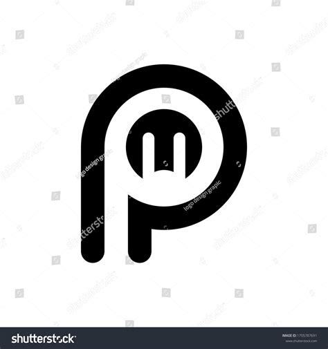 Mp Logo Black Color Vector Graphic Stock Vector (Royalty Free ...