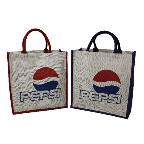 Pp Laminated Jute Fabric Tote Bag With Two Color Logo Print Two Side At