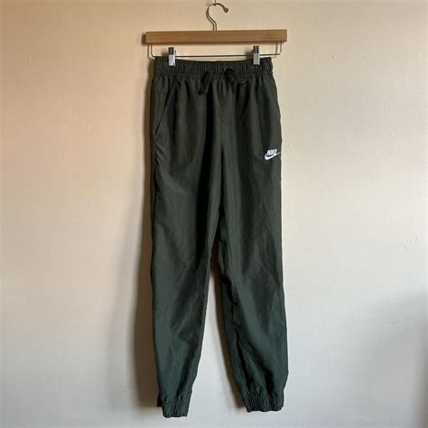 Olive Green Nike Joggers I Think These Are A Kids Depop