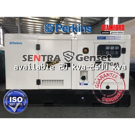 Jual Genset Silent Perkins 30 KVA 3 Phase Altenator Stamford