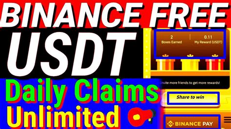 Binance Offer Daily Claims Unlimited Usdt Binance Crypto Box Red Pocket