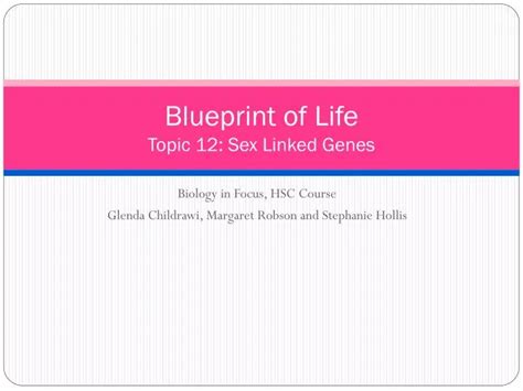 PPT Blueprint Of Life Topic Sex Linked Genes PowerPoint Presentation ID