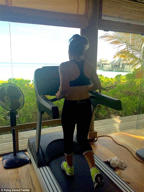 Patsy Kensit Wears A Hot Pink Bikini As Her Tropical Th Birthday