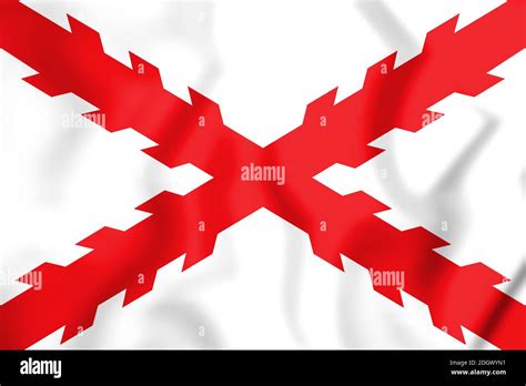 Cross Of Burgundy Flag 3d Illustration Front View Stock Photo Alamy