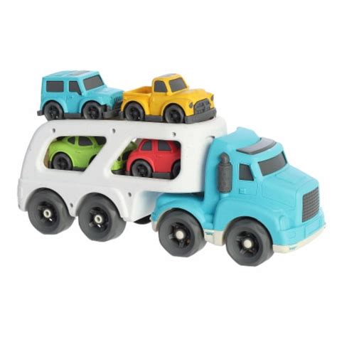 aurora toys large blue wheatley   car hauler versatile toy