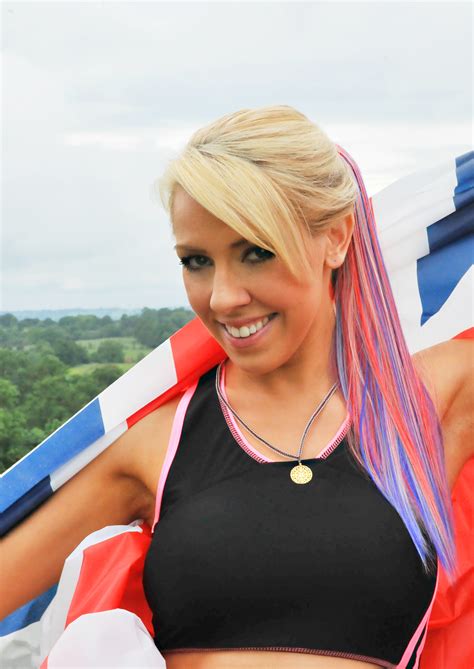 Ali Defoy Wearing The Patriotic Ponytail Celebrity Haircuts