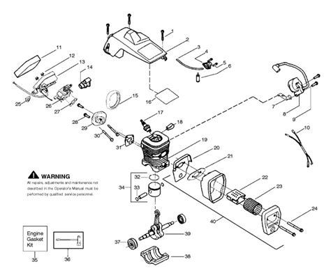 Partner Formula 400 (952802119) Chainsaw ENGINE Spare Parts Diagram