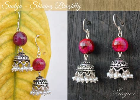 oxidized silver jhumkas jewels  sayuri