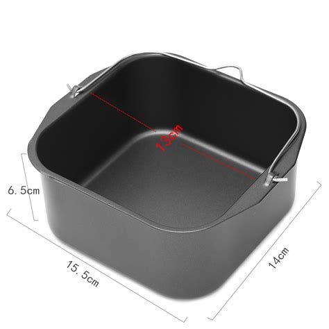 New Air Fryer Non Stick Cake Barrel Baking Pan Oven Frying Basket For