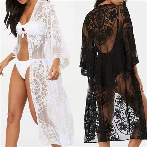 Wholesale Hot Selling Lace Sexy Beach Vacation Bikini Sun Protective Gown Dress Apparel And