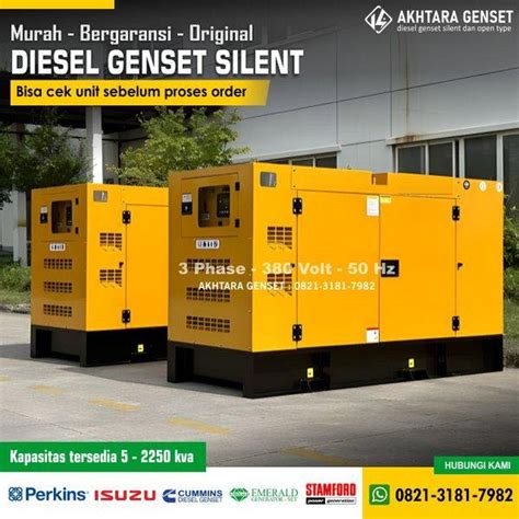 Jual Genset Silent PERKINS 45 KVA Murah Bergaransi GENSET 45 KVA