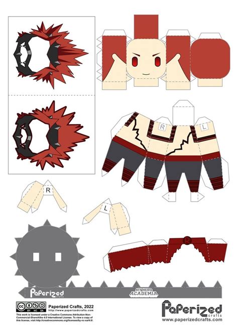 Bakugou Papercraft Boku No Hero Paper Craft Katsuki Bakugo My Hero