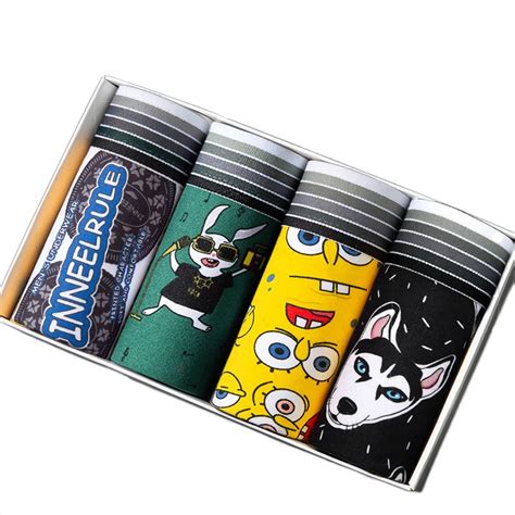 Pcs Lot Hot Sexy Men Boxer Soft Breathable Underwear Men Lovely Cartoon Panties Print Man