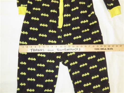 Batman Fleece Union Suit With Trap Door Button Up One Gem