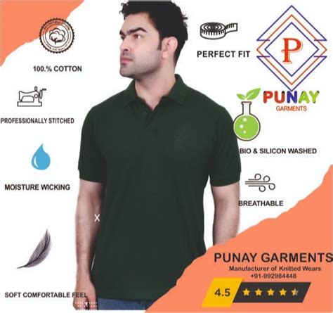 Cotton Plain Men Collar T Shirt Polo Neck At Rs 255 Pcs In Jaipur Id